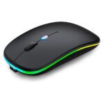Wireless Bluetooth Mouse,Rechargeable LED Silent Slim Laptop Mouse