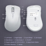 White Silent Dual Mode 2.4GHz Wireless Mouse - Image 4
